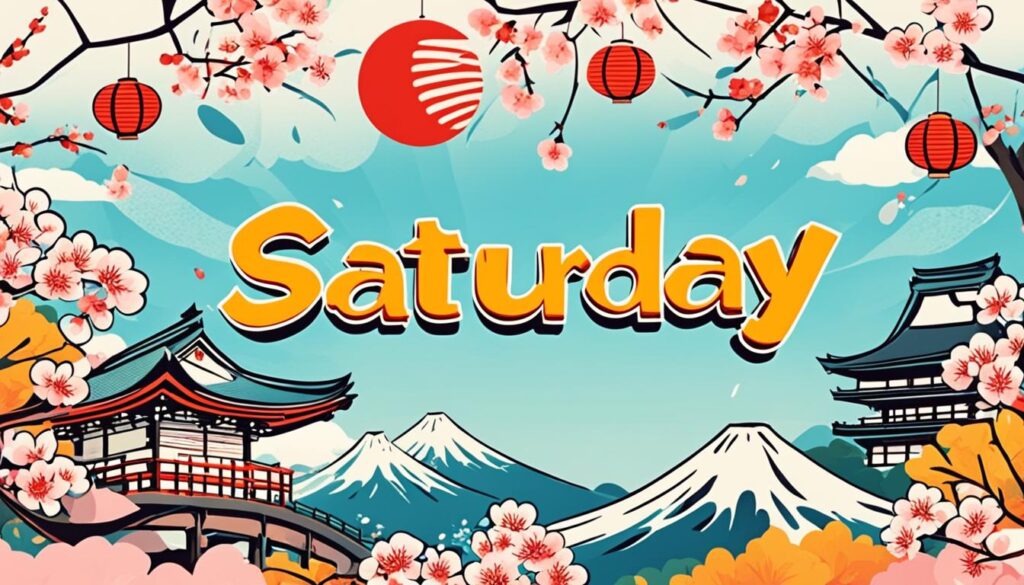 How to say Saturday in Japanese?