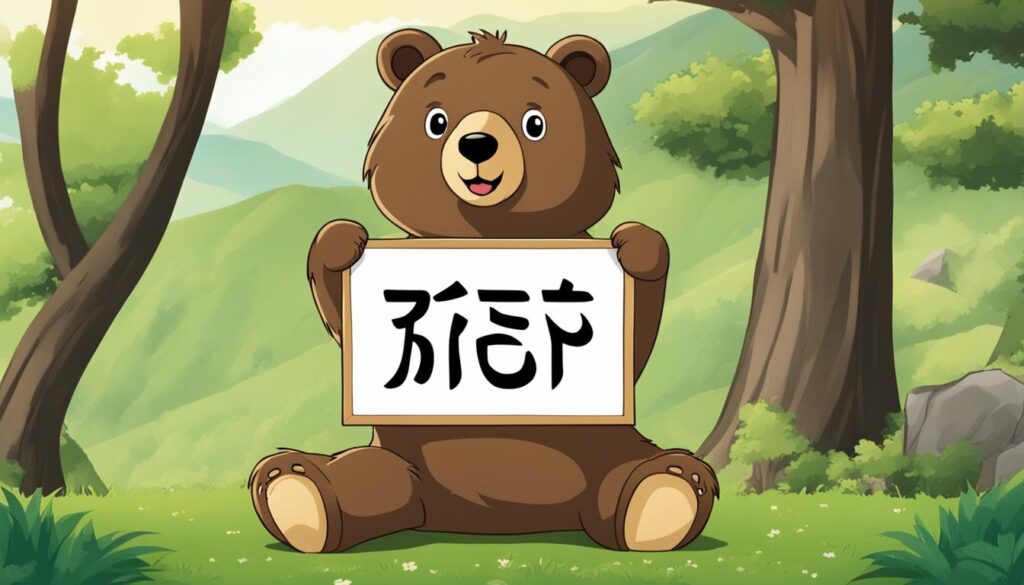 How to say bear in Japanese?