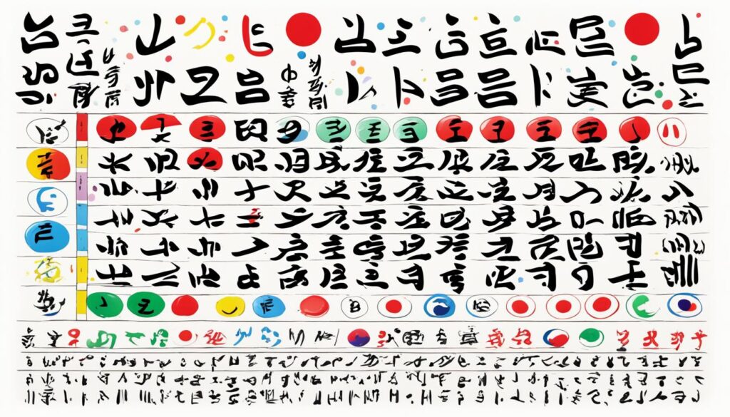 Katakana chart
