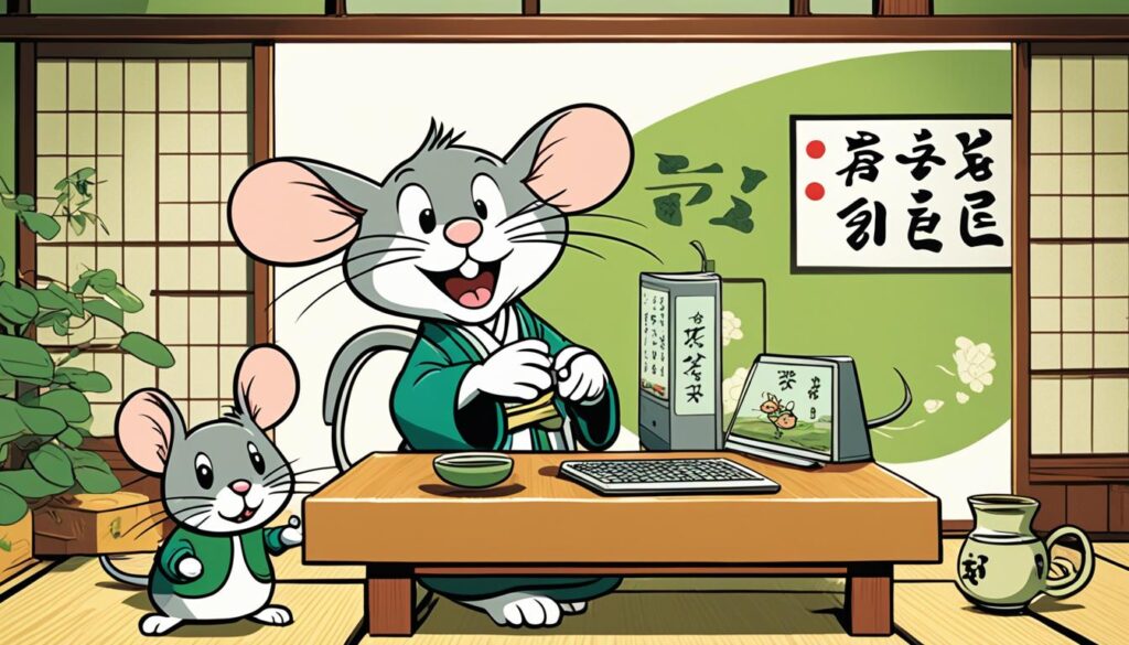 Examples of using mouse in Japanese